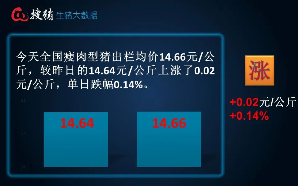 生猪全国均价14.66元 短时受供需博弈影响 猪价或延续僵持盘整走势